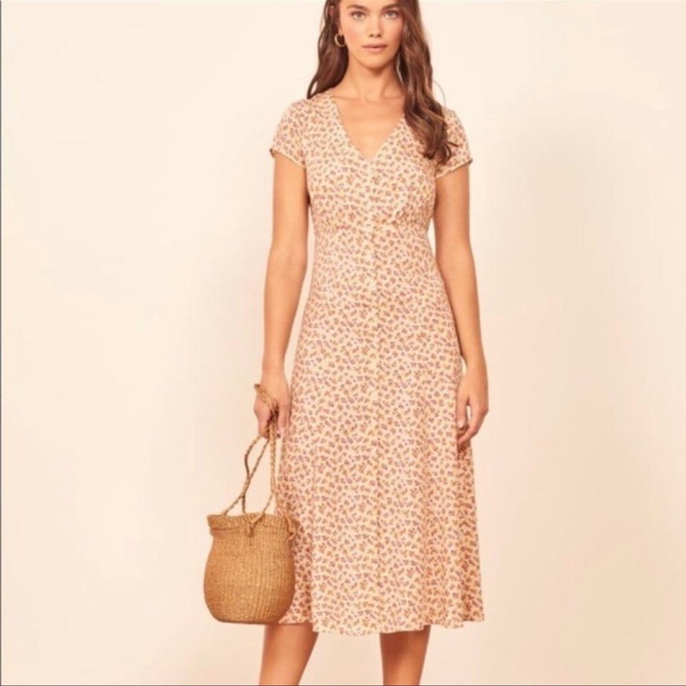 REFORMATION Denise carnation floral midi dress